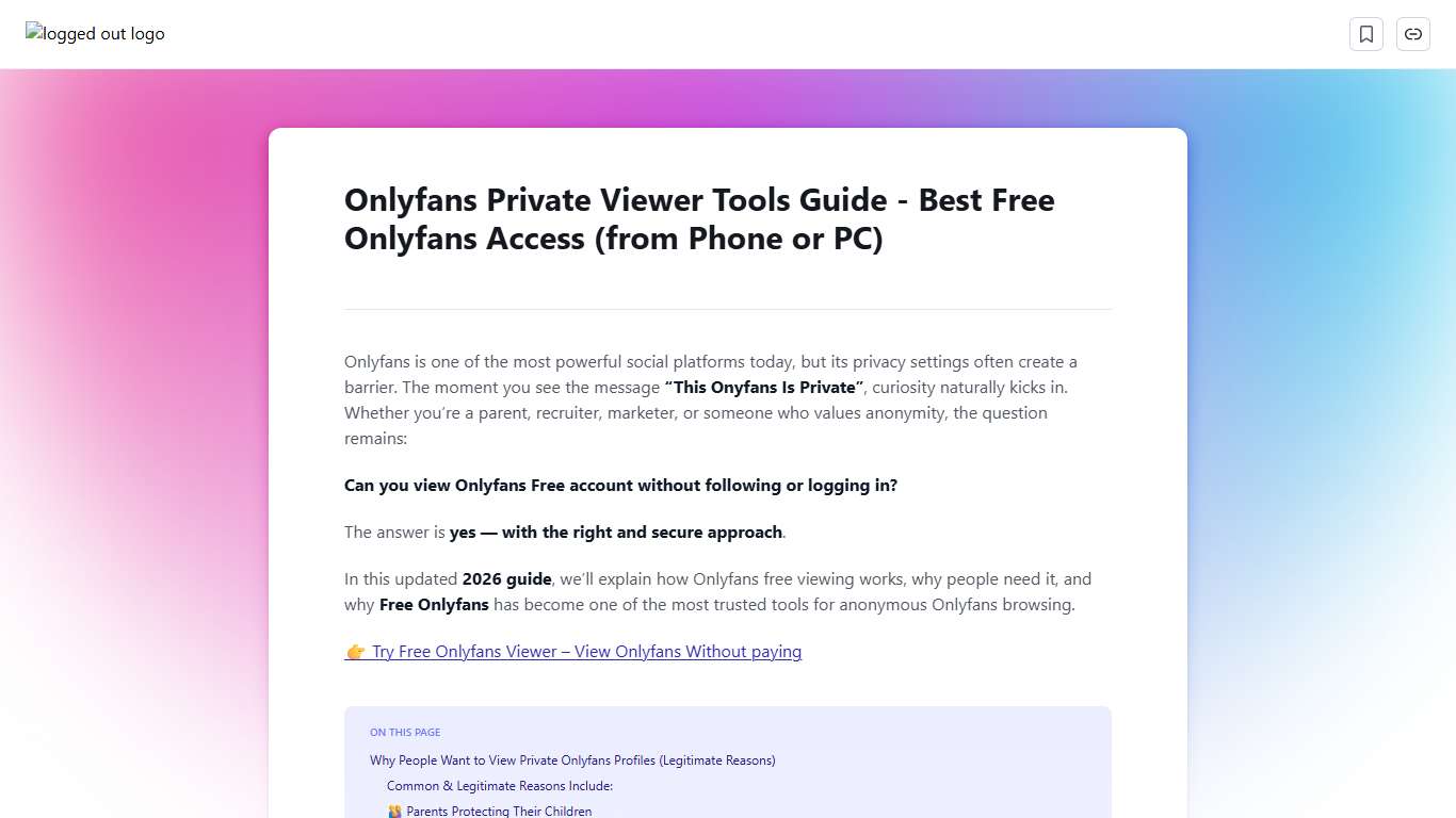 Onlyfans Private Viewer Tools Guide - Best Free Onlyfans Access (from Phone or PC) | Scribe