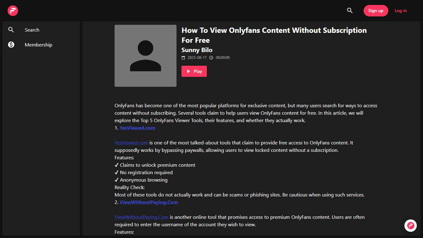 How To View Onlyfans Content Without Subscription For Free - Podcast on Firstory